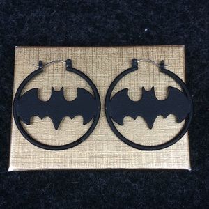 Batman Hoop Earrings